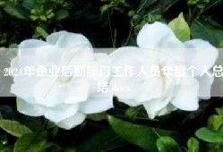 2024年企业后勤部门工作人员年度个人总结.docx