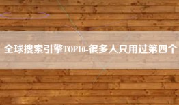 全球搜索引擎TOP10-很多人只用过第四个