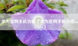 华为官网手机价格（华为官网手机价格nova7pro）