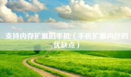 支持内存扩展的手机（手机扩展内存的优缺点）