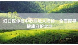 虹口区体检中心地址大揭秘，全面探寻健康守护之地