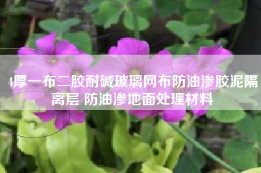 4厚一布二胶耐碱玻璃网布防油渗胶泥隔离层 防油渗地面处理材料