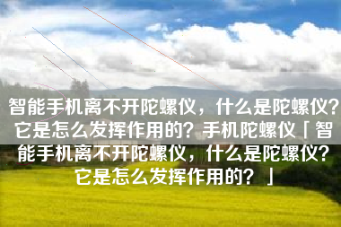 智能手机离不开陀螺仪，什么是陀螺仪？它是怎么发挥作用的？手机陀螺仪「智能手机离不开陀螺仪，什么是陀螺仪？它是怎么发挥作用的？」